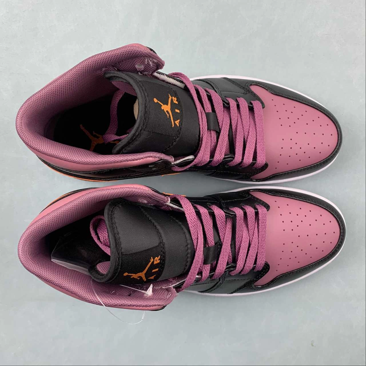 Toe box space Air Jordan 1 Mid SE Black Sky J Mauve Black White FB9911-008