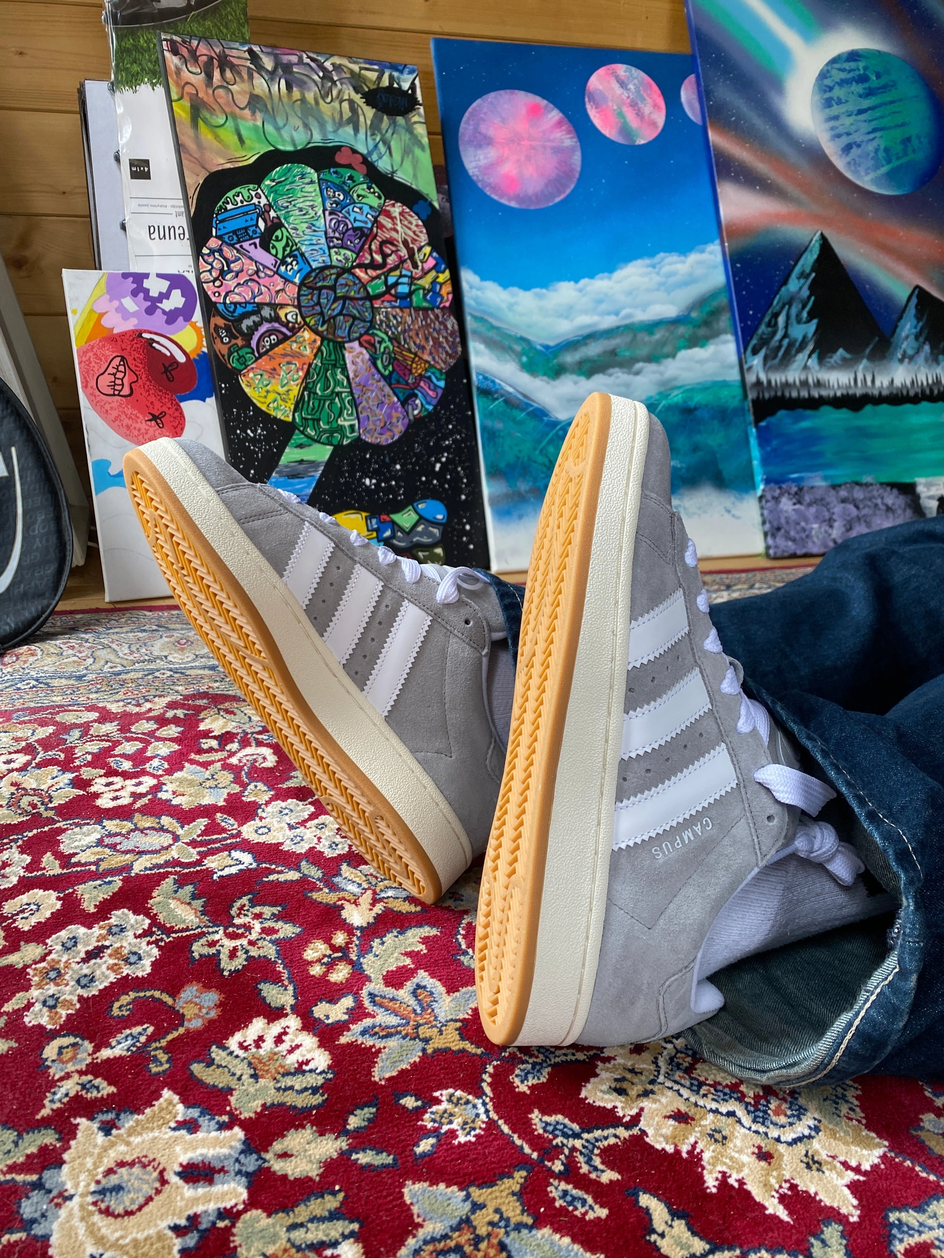 Adidas Campus 00s Grey White Embroidered design