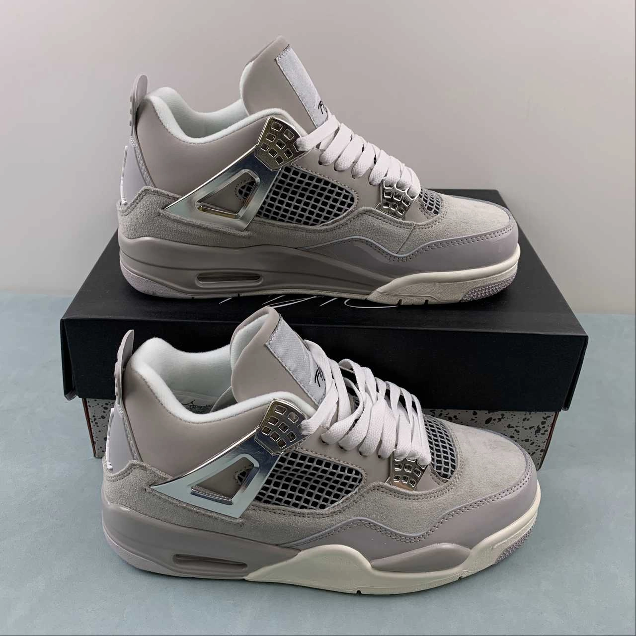 Feel Fresh Comfortable Experience Air Jordan 4 Retro Frozen Moments Light Iron Ore Metallic Silver AQ9129-00