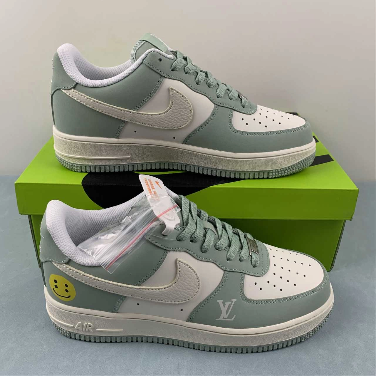 Air Force 1 07 Low White Light Green Yellow BS9055-612 Peach Soft Student wear