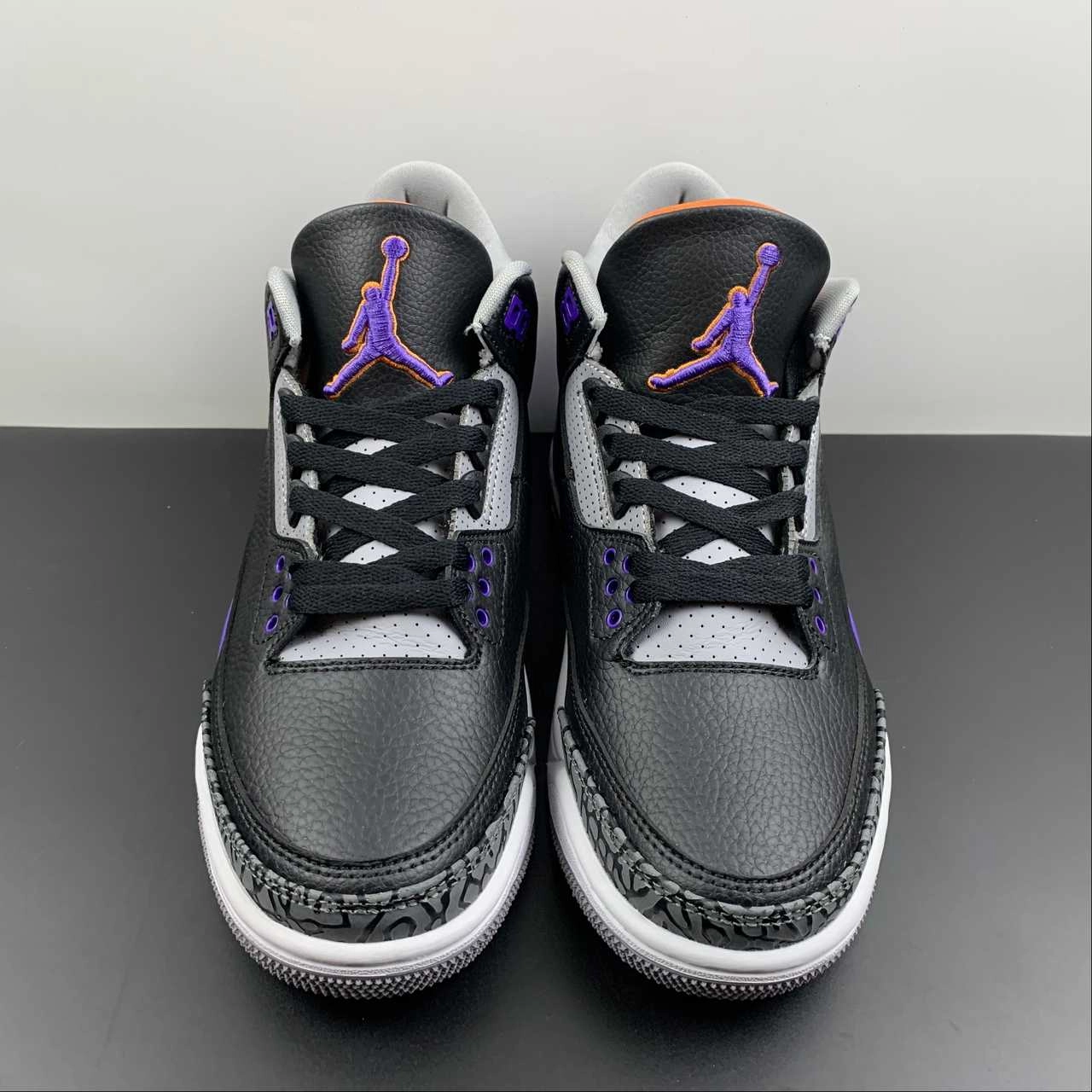 Subtle tone All terrain Air Jordan 3 Retro Court Purple Black Cement Grey White CT8532-050