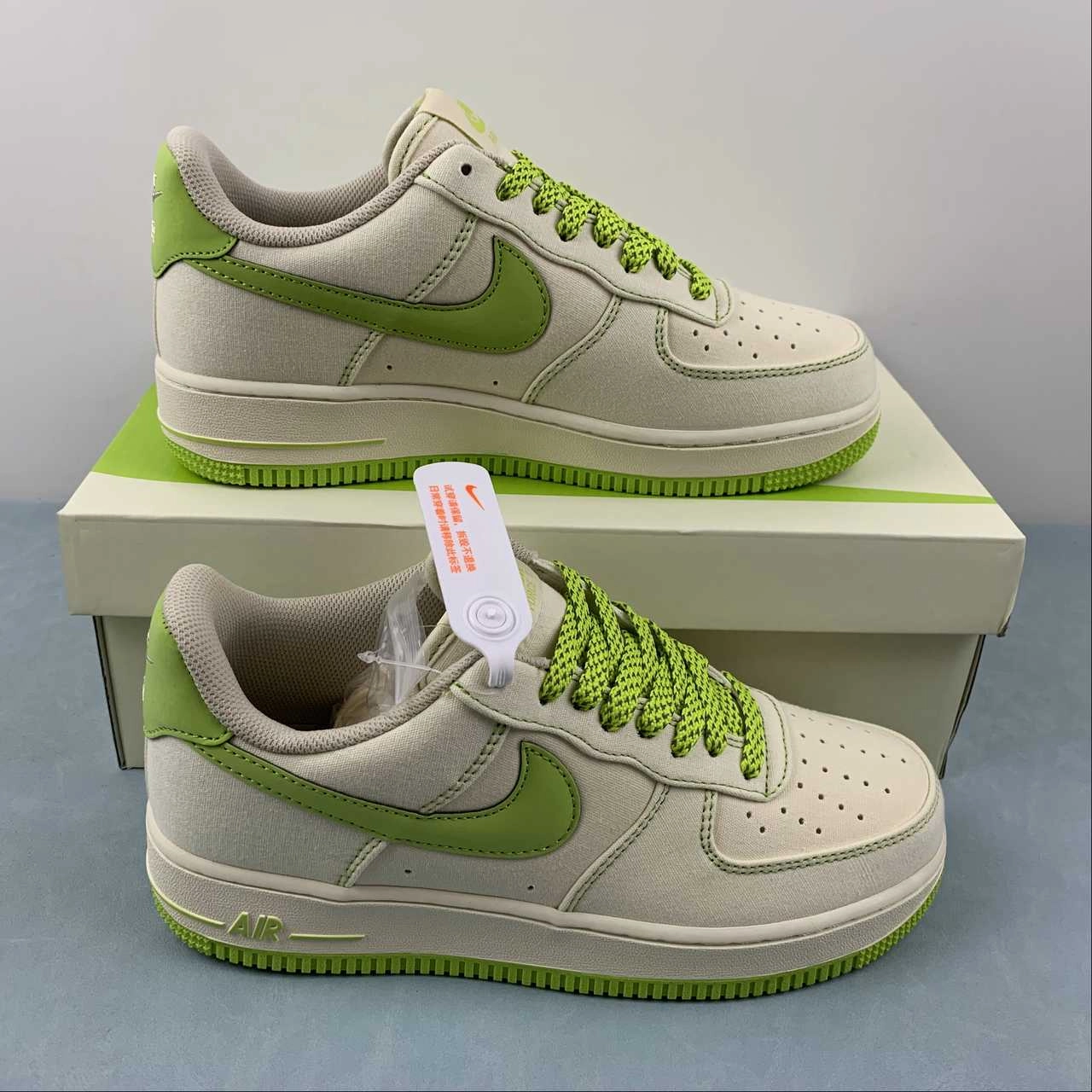 Youth Pick Air Force 1 07 Low Sail Rice White Green TQ1456-255