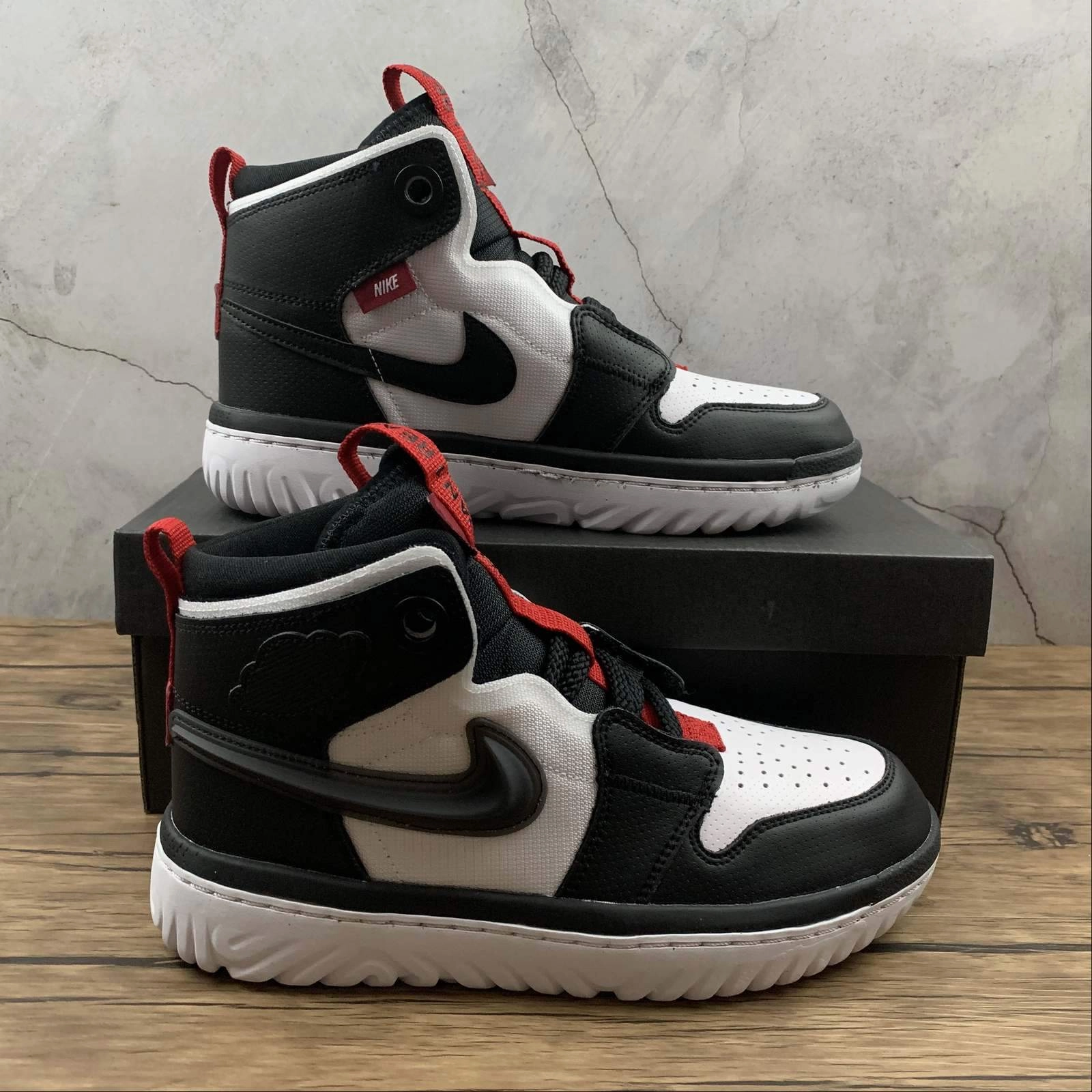 Air Jordan 1 Retro High React White Black Red AR5321-016 Hexagonal Traction Reactive Rebound