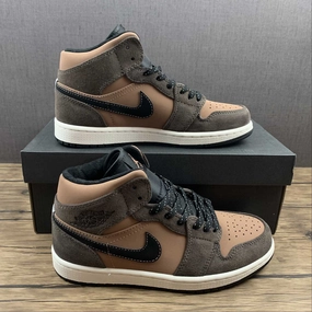 Air Jordan 1 Mid Brown Black (2021) Abrasion Resistant Material