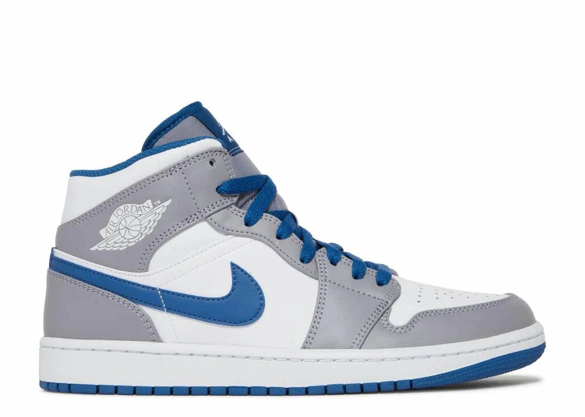 Neutral Cushioning Profile Air Jordan 1 Mid True Blue Cement