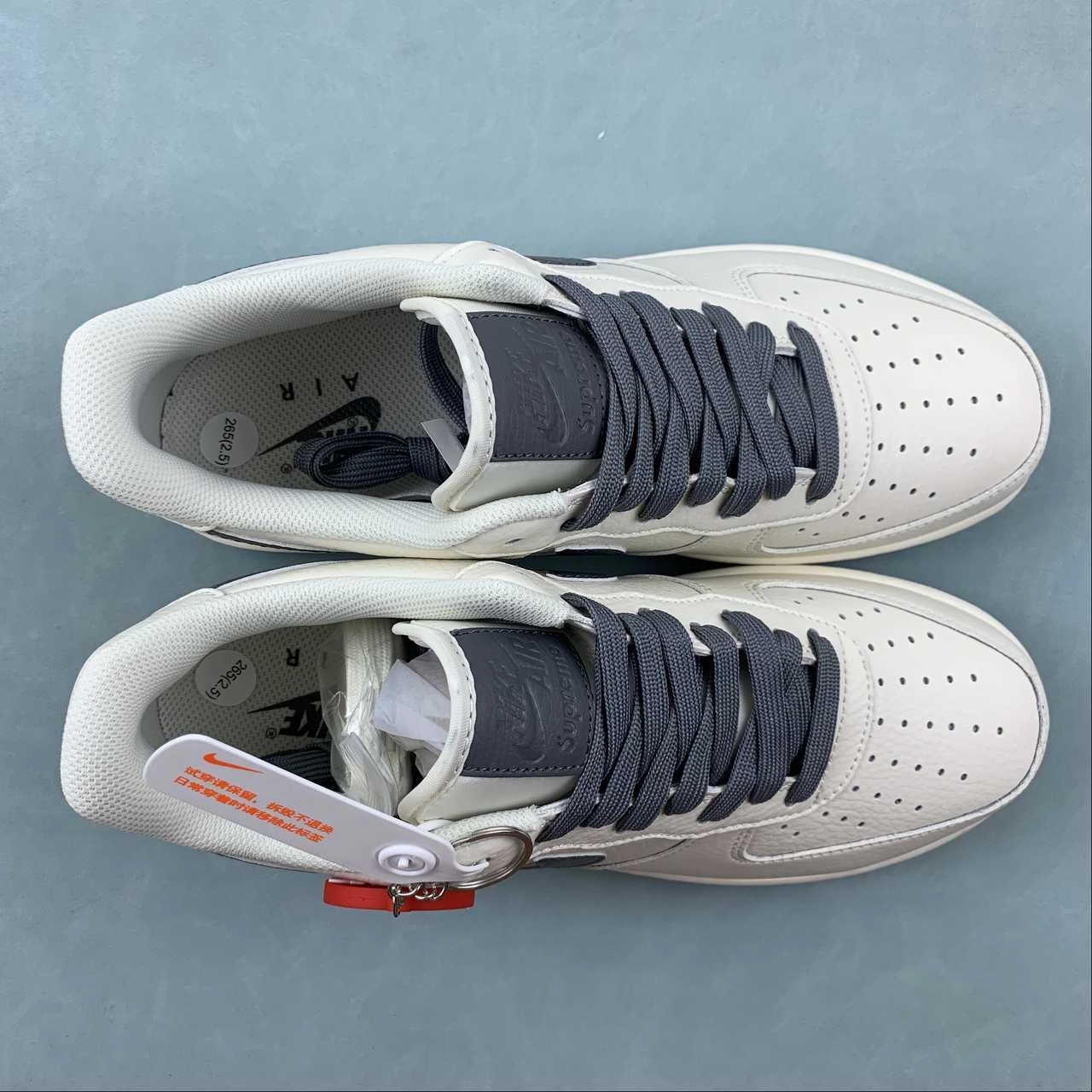 Supreme x The North Face x Air Force 1 07 Low Dark Gray Off White SU2305-008 Elastic Material