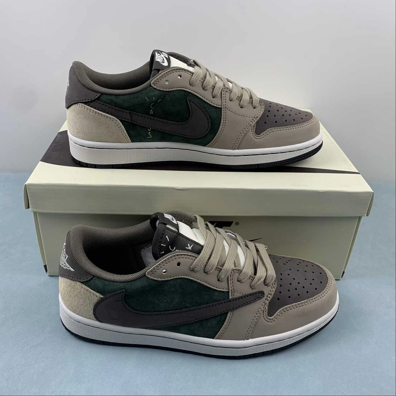 Comfort Zone Travis Scott x Air Jordan 1 Low OG Brown Green DM7866-817