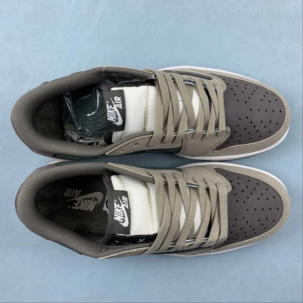 TPROutsole Energy Return Design Travis Scott x Air Jordan 1 Low OG Brown Green DM7866-817