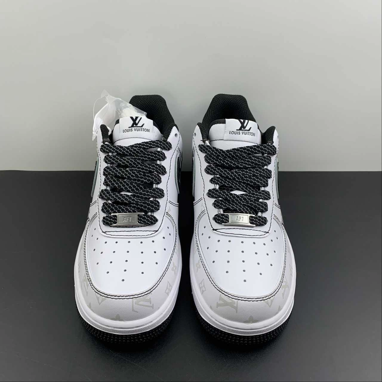 LV x Air Force 1 07 Low White Black Metallic Silver BS8805-602 Light Travel