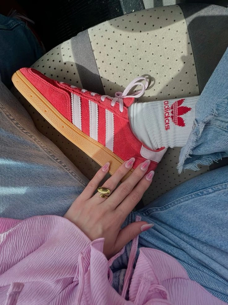 Adidas Handball Spezial Bright Red Clear Pink Karma Sneaks