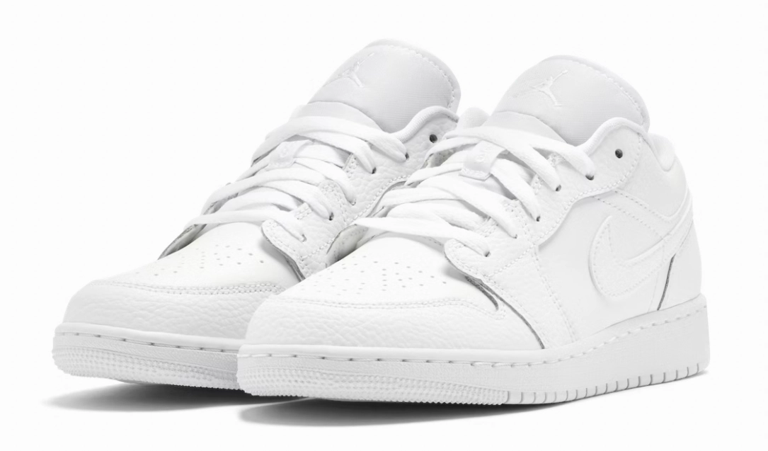 Youth Style jordan 1 low (gs) triple white