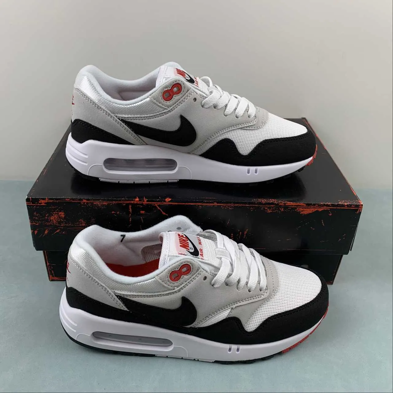 Snowy running seamless upper running shoes Air Max 1 86 Big Bubble Obsidian White Light Neutral Grey DQ3989-101