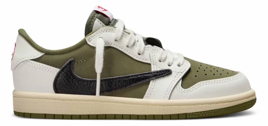 Sneaker Performance JORDAN 1 LOW X TRAVIS SCOTT MEDIUM OLIVE (KIDS)
