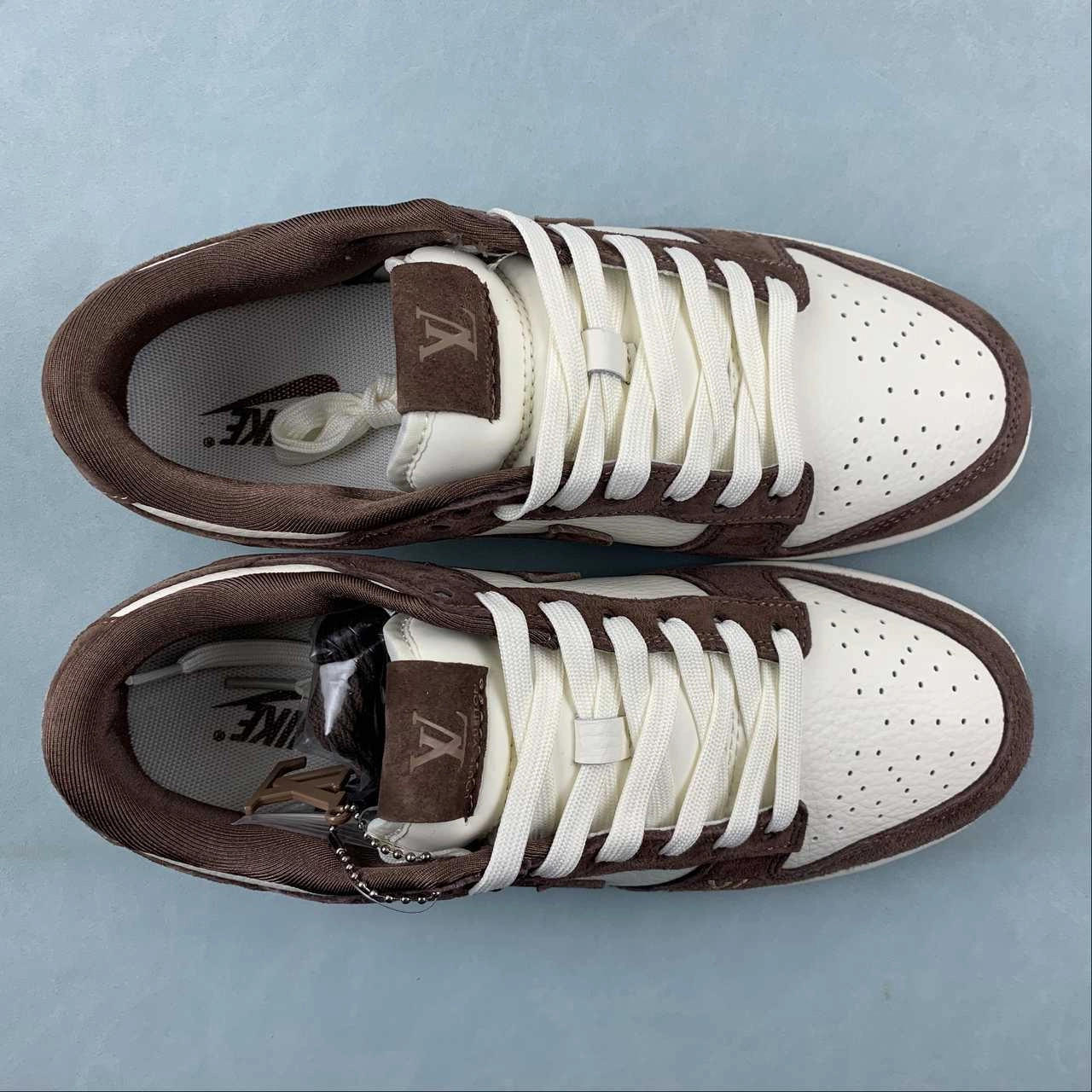 LV x SB Dunk Low Chocolate Off White FC1688-149 Shock Vibe