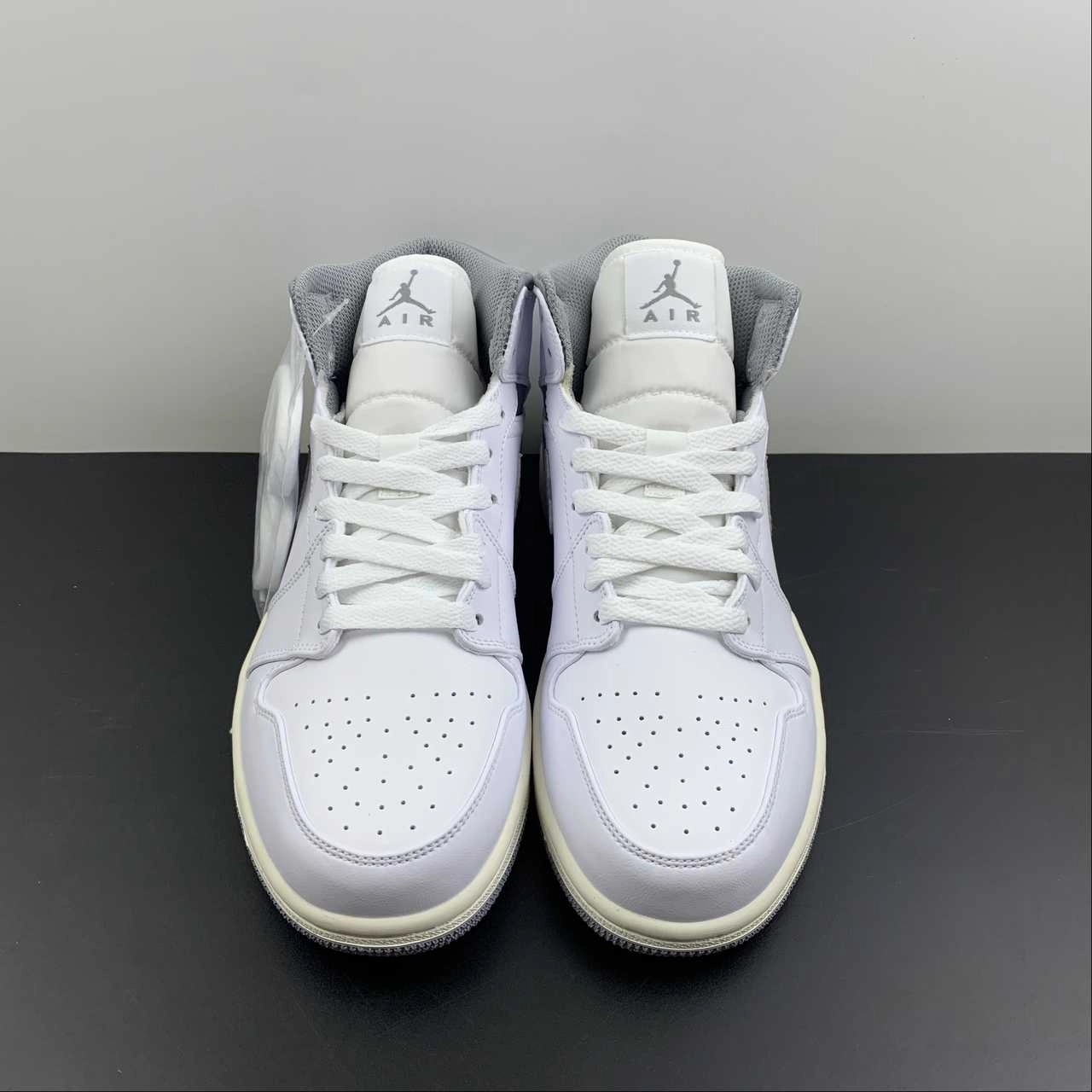 Air Jordan 1 Mid White Stealth Adaptive Lacing