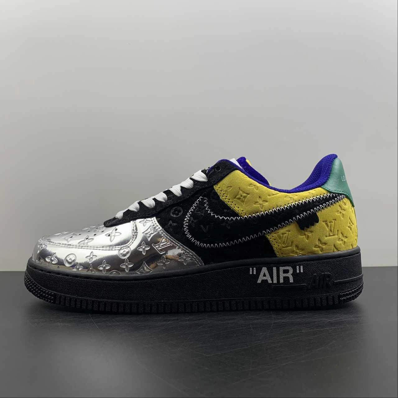 Louis Vuitton x Air Force 1 Silver Embossing 3308-6 Anti Slip Pattern