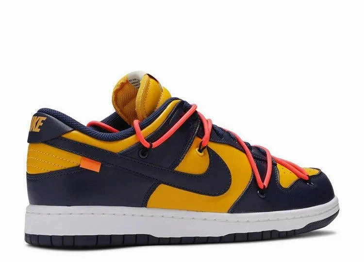 Nike Dunk Low Off-White Michigan Elastic Lace System Grip Focus