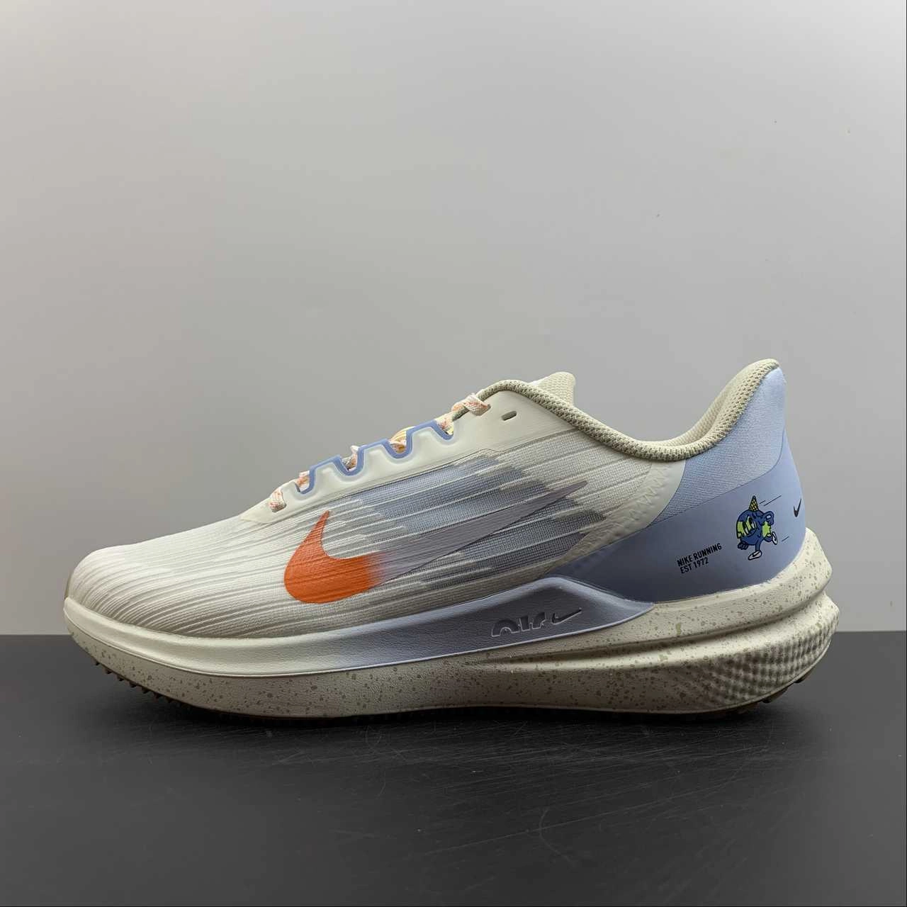 Zero drop Ergonomic Design Air Winflo 9 Sail White Safety Orange Light Lime DX6048-181