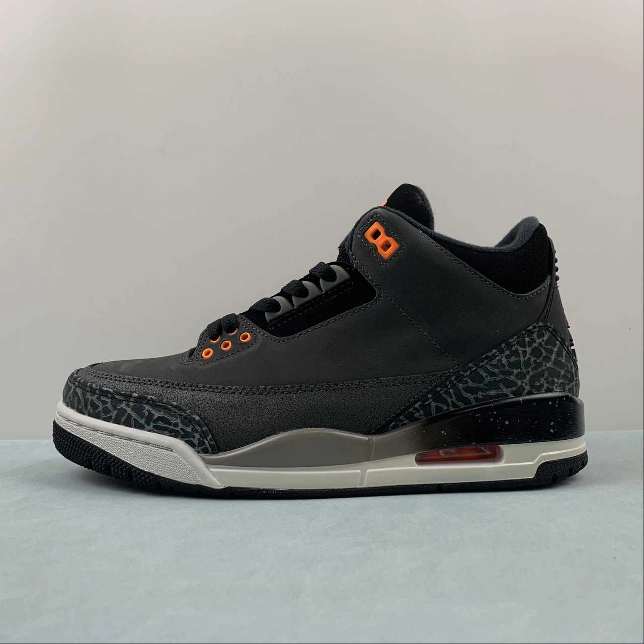 Grip Power Classic Edge Air Jordan 3 Retro Fear Night Stadium Total Orange Black CT8532-080