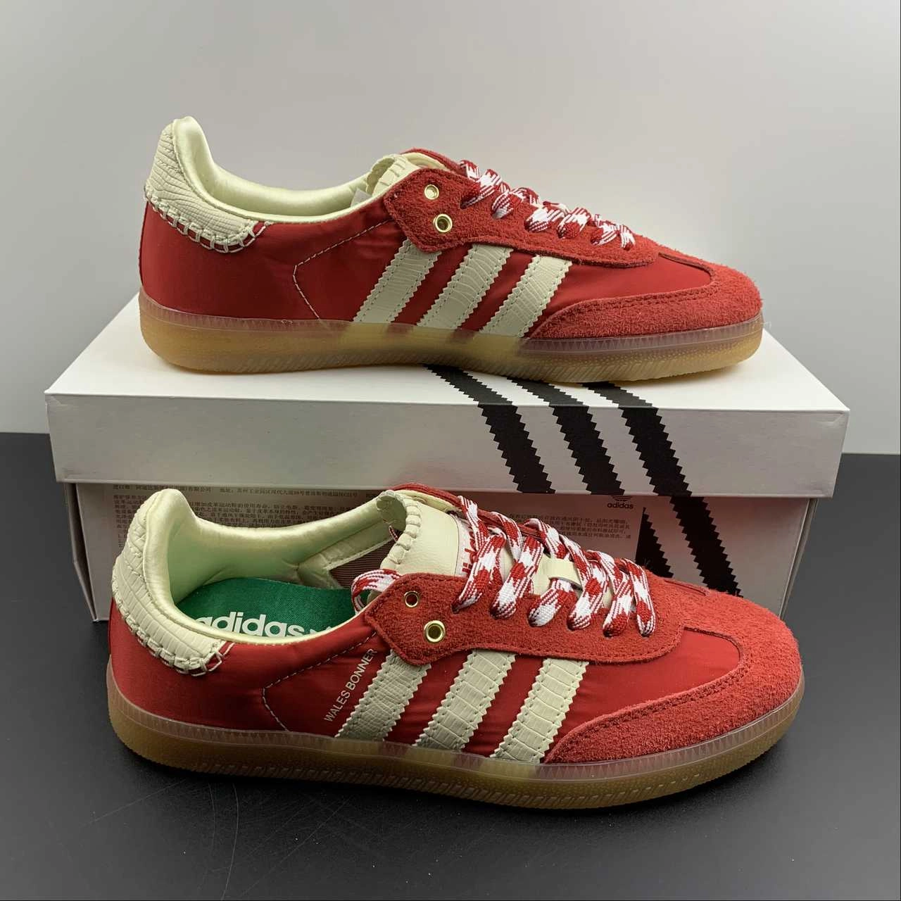 Adidas Samba Wales Bonner Red White Gum GY6612 CanvasMaterial
