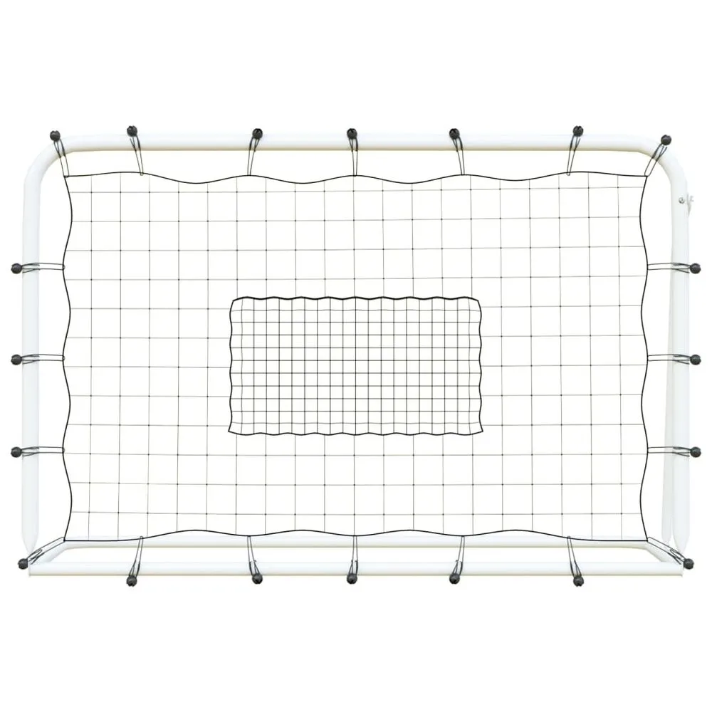 Football Goal with Net White&Black 184x61x123 cm Steel&PE