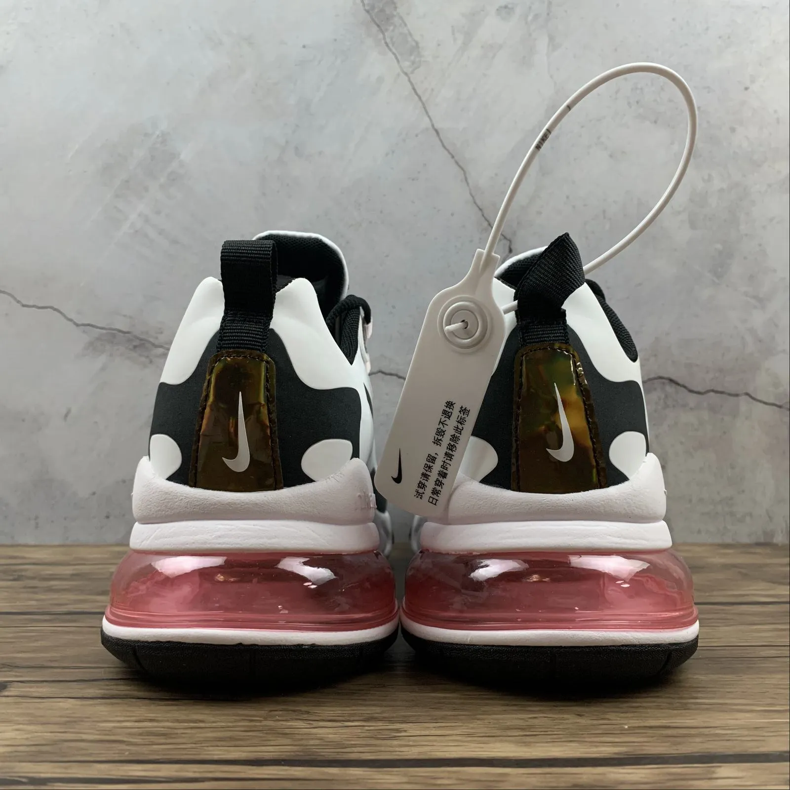 anaerobic shoes Air Max 270 React 20 Black White-Pink CU4752-100