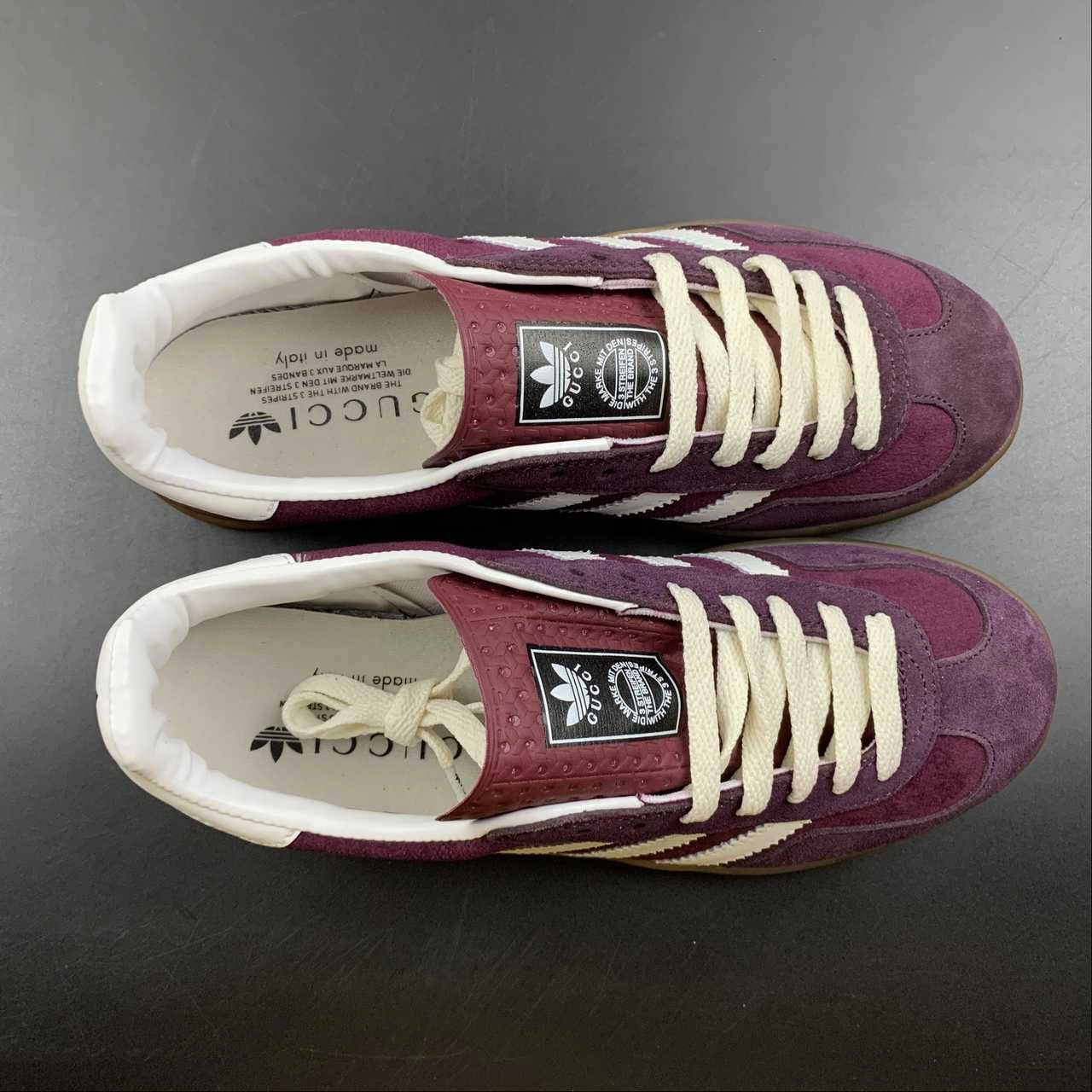 Adidas x Gucci Gazelle Purple Red White Enhanced Performance