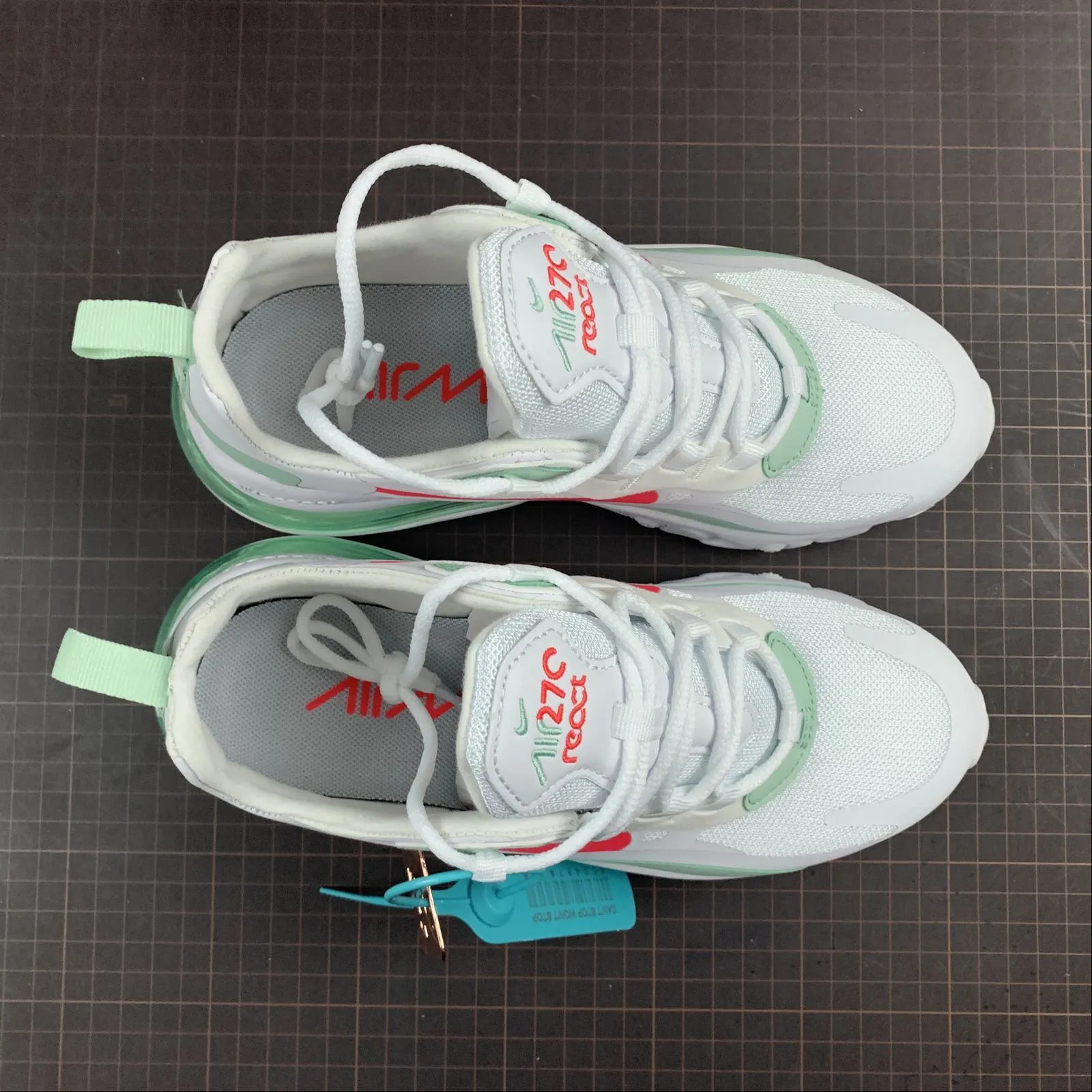 Air Max 270 React White Laser Deep Red CV3025-100 core strength