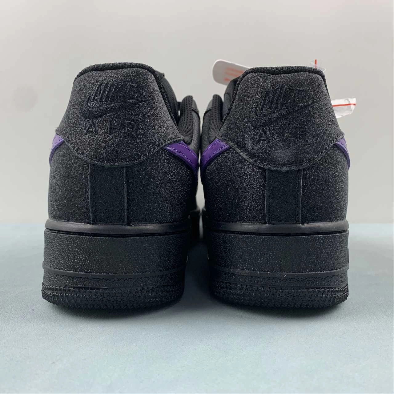 Air Force 1 07 Low Black Purple CW2288-014 Flat Outsole