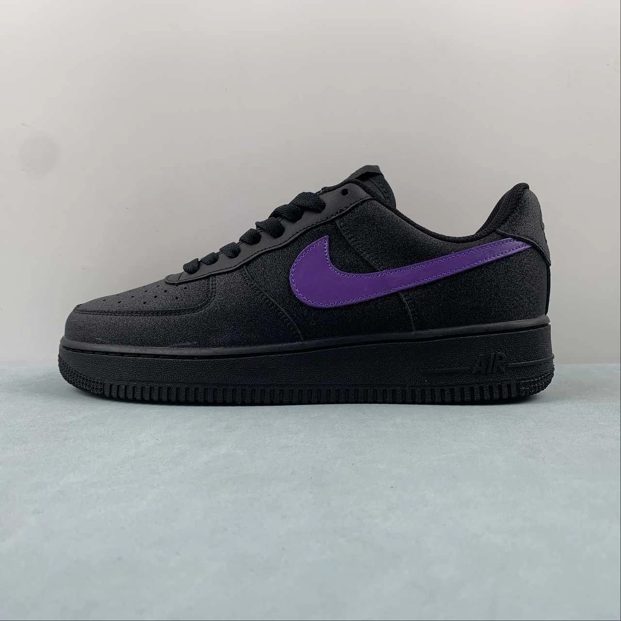 Meadow Hike Night Jog Air Force 1 07 Low Black Purple CW2288-014
