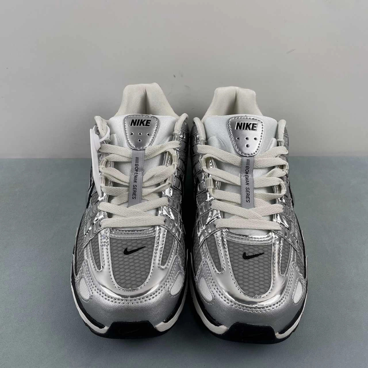 Nike P-6000 White Metallic Silver Black Sail CN0149-001 Light Step