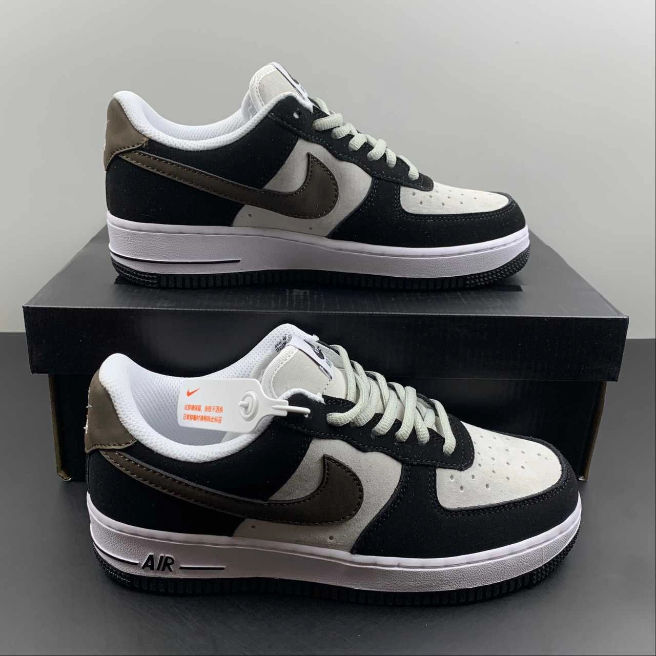 Air Force 1 07 Low Black White Brown HH3612-633 Flex Hike