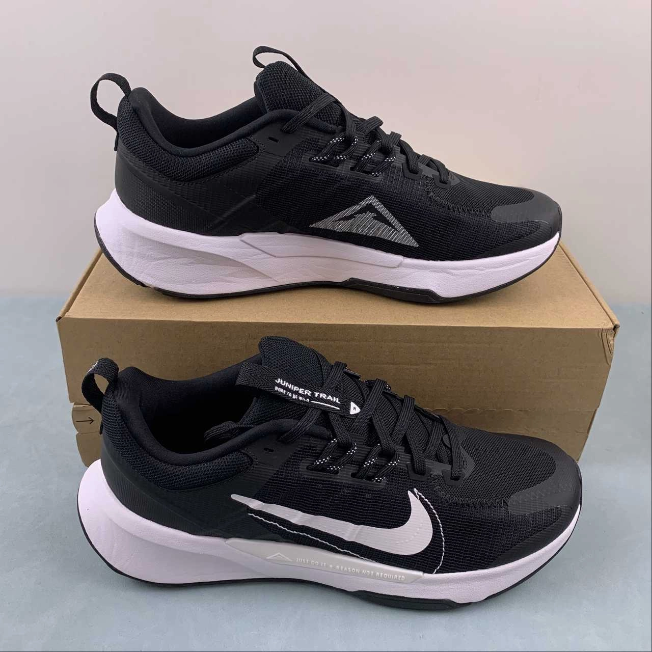 Nike Juniper Trail 2 NN Black White DM0822-001 Impact Resistant fabric shoes