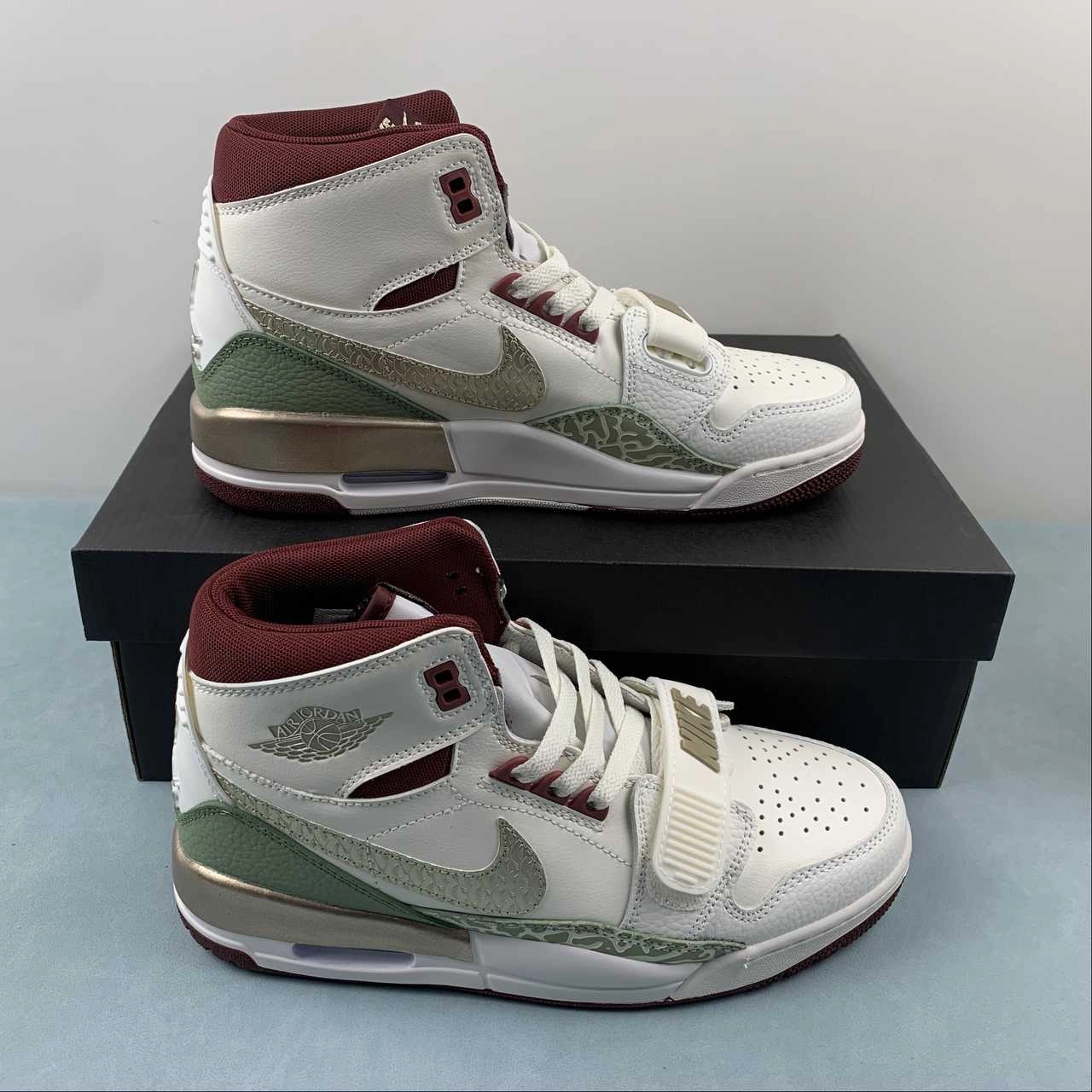 Air Jordan Legacy 312 High Year Of The Dragon Sail Metallic Gold Grain Phantom FZ5047-120 Pro Grip Shoes