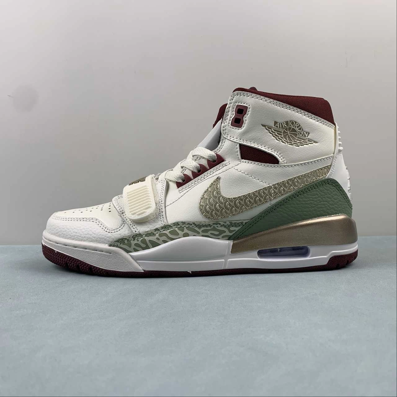 Air Jordan Legacy 312 High Year Of The Dragon Sail Metallic Gold Grain Phantom FZ5047-120 Torsion Control Bridge All Surface Grip