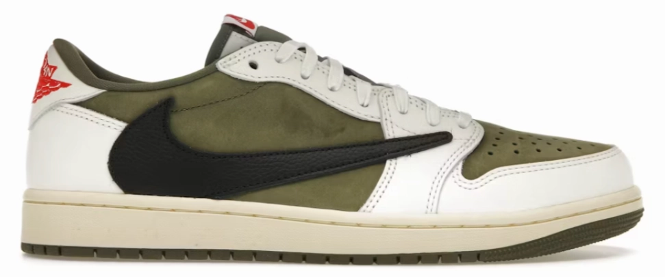 Torque Control Plate Secure Lace Lock JORDAN 1 LOW X TRAVIS SCOTT MEDIUM OLIVE