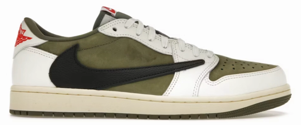 Neutral Look JORDAN 1 LOW X TRAVIS SCOTT MEDIUM OLIVE