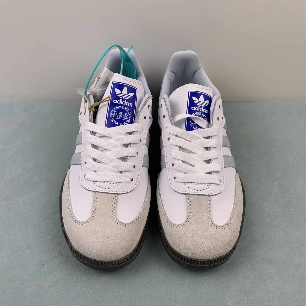 Rubber Sole Adidas Samba OG Core White Halo Blue Gum ID2055