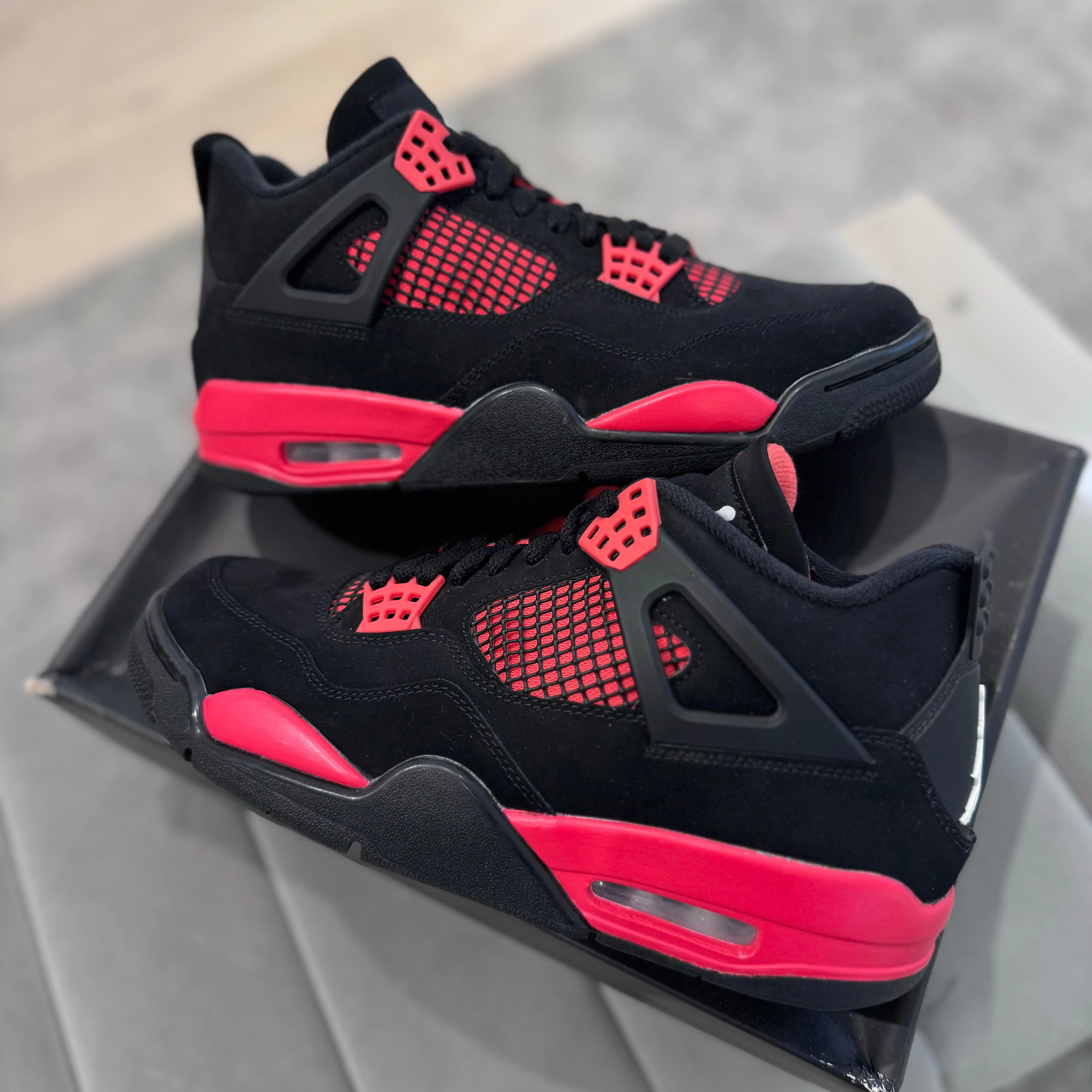 Casual Travel Anti microbial JORDAN 4 'RED THUNDER'