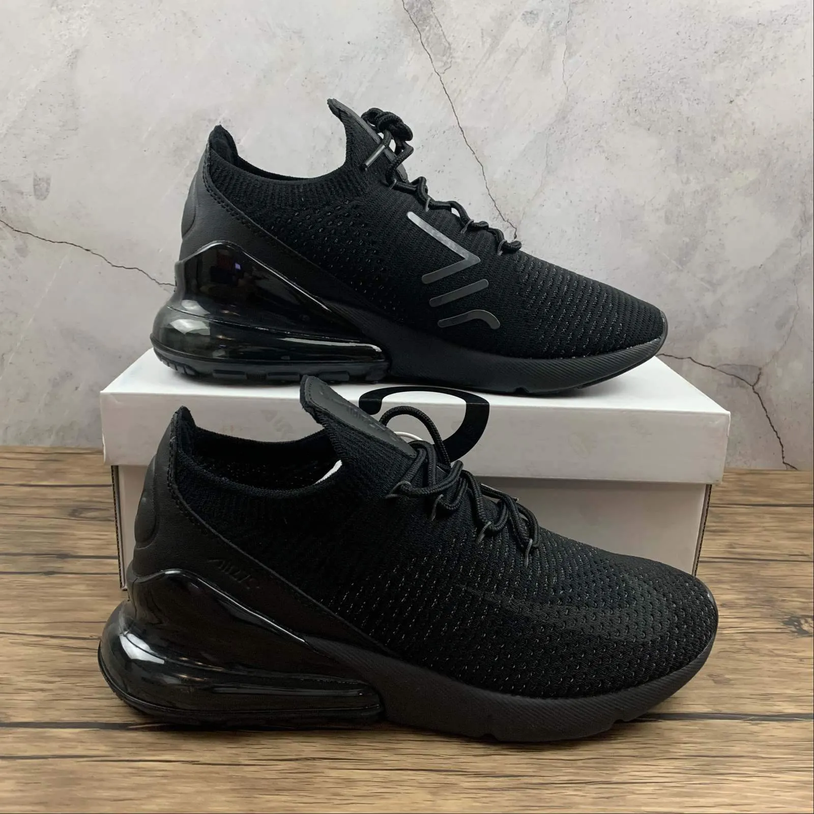 Air Max 270 FLYKNIT Black Anthracite-Black AO1023-005 winter - resistant baggy running option