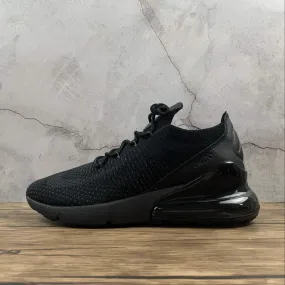 running on a treadmill at the gym shoes Air Max 270 FLYKNIT Black Anthracite-Black AO1023-005