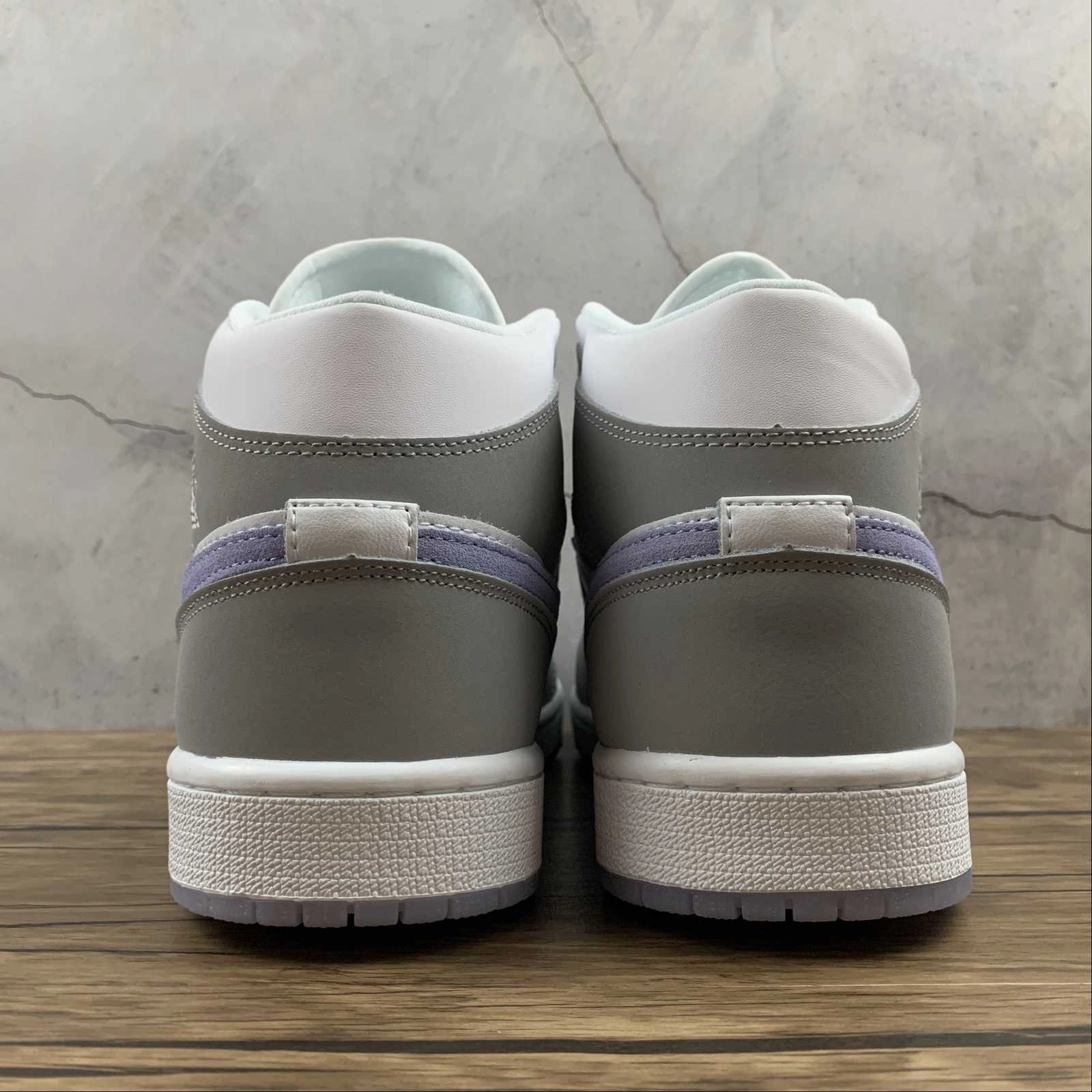 Flexible Support Air Jordan 1 Mid White Gray Blue (2021) BQ6472-105