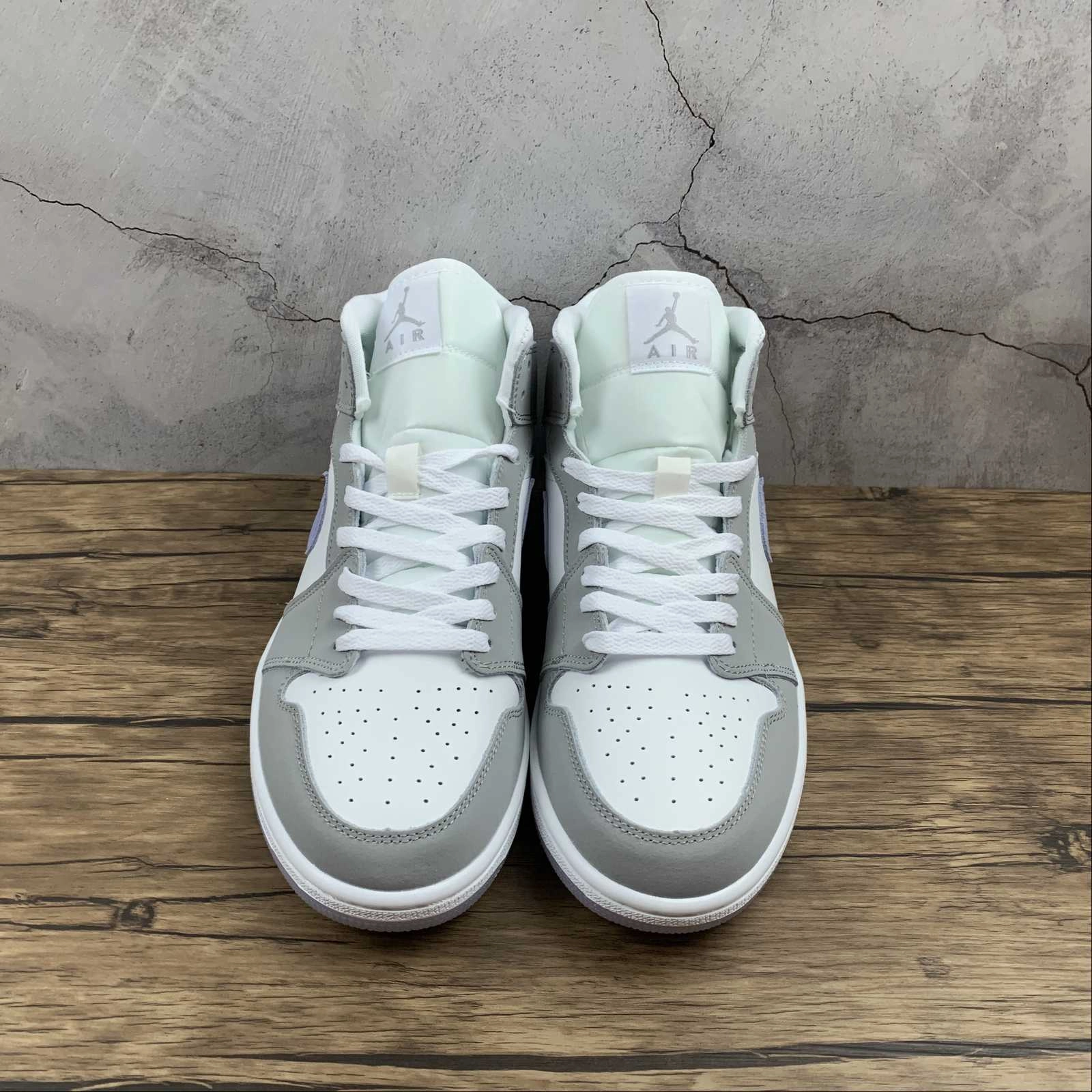 Easy Sport Air Jordan 1 Mid White Gray Blue (2021) BQ6472-105