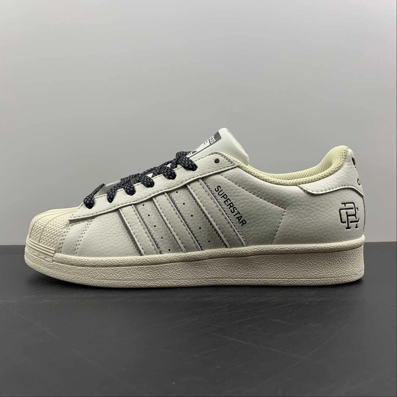 Comfortable Foot Flexibility Sweat Wicking Adidas Superstar Beige Black 3M x Reigning Champ HQ0569