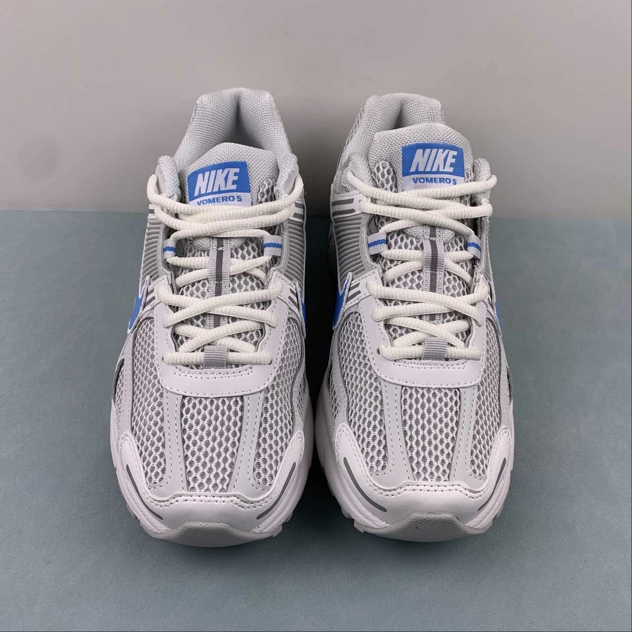 Zoom Vomero 5 Summit White University Blue Photon Dust FB9149-100 Endurance Mode Rapid Move