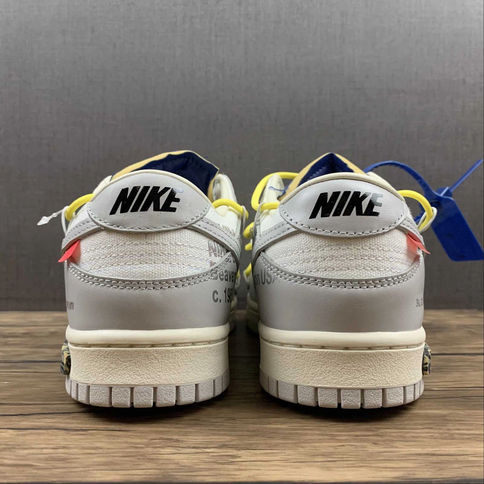 Dunk Low X Off-White 'Lote 27 de 50' DM1602 120 Microfiber Overlays