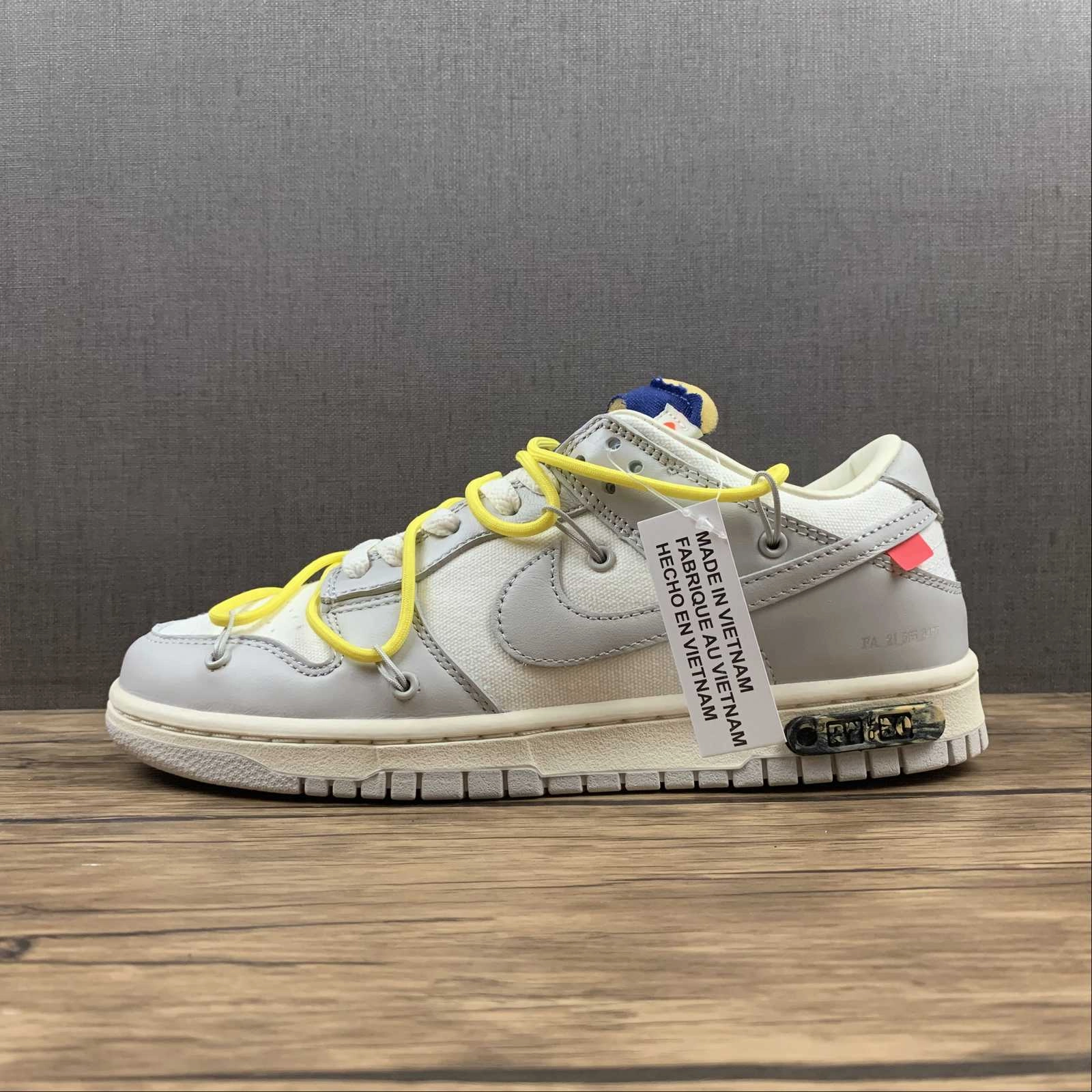 Dunk Low X Off-White 'Lote 27 de 50' DM1602 120 Thermoplastic Plate Moisture Wicking Lining