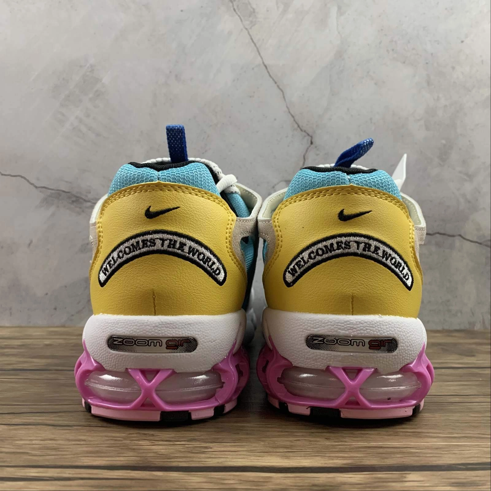 Coastal running Stretchable Mesh Air Zm Spiridon Cg 2 Stussy Gray Blue Pink CW7482-100