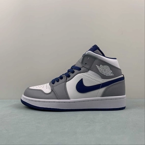 Enhanced Flex Zones Air Jordan 1 Mid True Blue Cement Grey White DQ8426-014