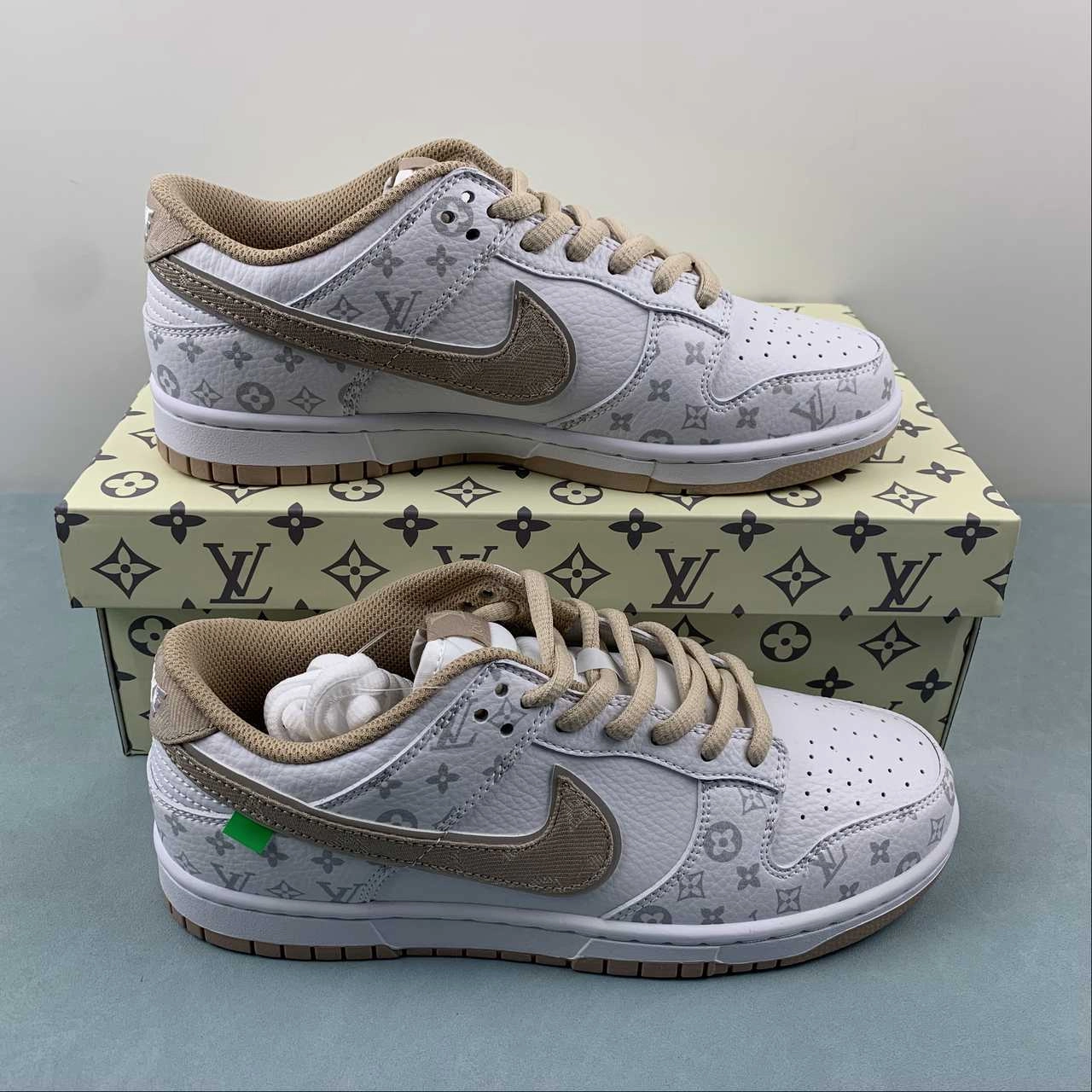 Sustainable Manufacturing Urban Athletic LV x SB Dunk Low White Kakhi LV0526-596